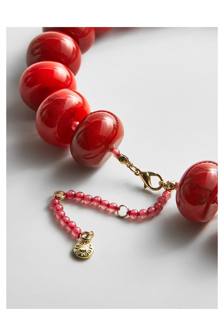 Baublebar: Joan Semi-Precious Necklace - Red Jasper-7- Jewelry-Baublebar-Usher & Co - Women's Boutique Located in Atoka, OK and Durant, OK