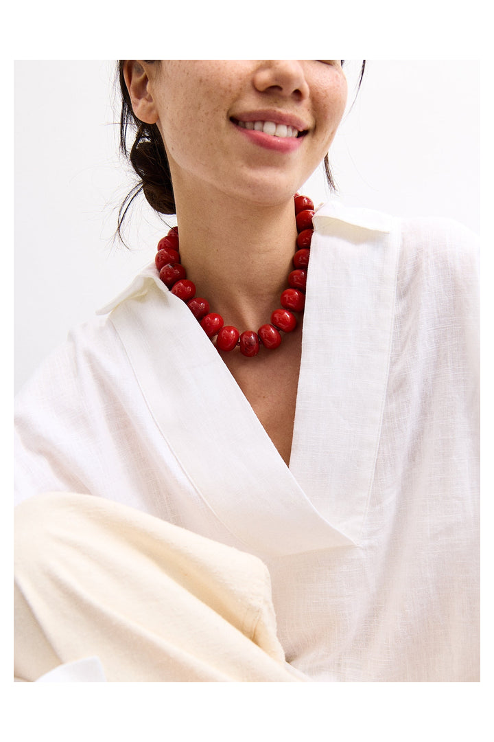 Baublebar: Joan Semi-Precious Necklace - Red Jasper-7- Jewelry-Baublebar-Usher & Co - Women's Boutique Located in Atoka, OK and Durant, OK
