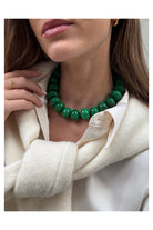 Baublebar: Joan Semi-Precious Necklace - Malachite-7- Jewelry-Baublebar-Usher & Co - Women's Boutique Located in Atoka, OK and Durant, OK