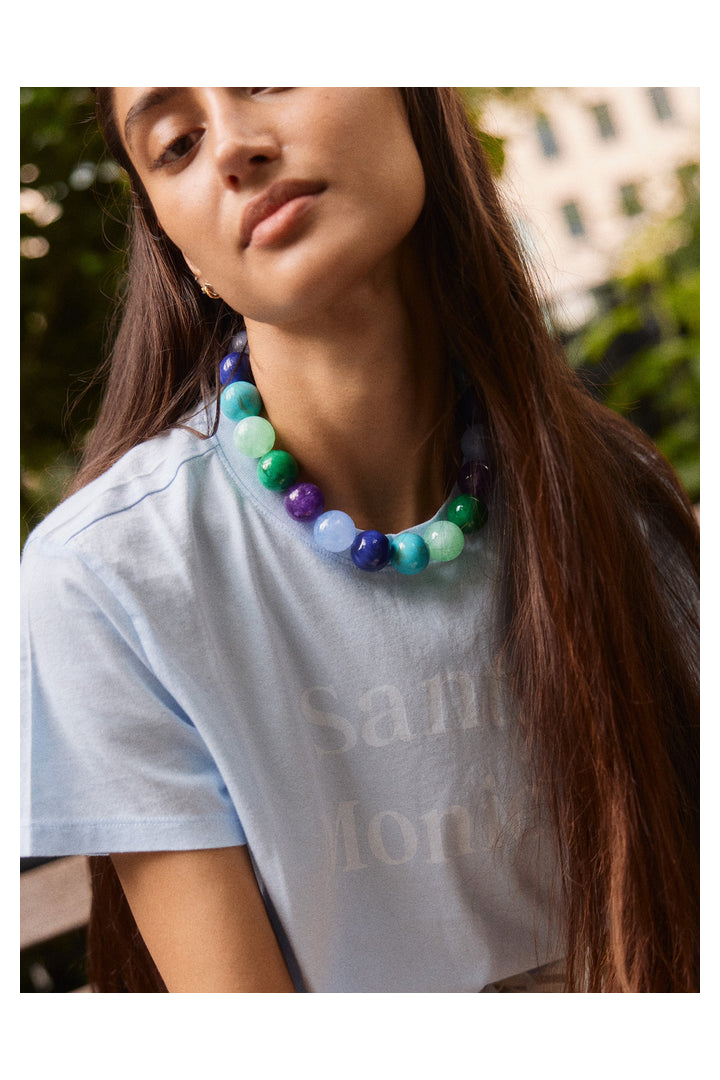 Baublebar: Jane Beaded Necklace - Blue Multi-7- Jewelry-Baublebar-Usher & Co - Women's Boutique Located in Atoka, OK and Durant, OK