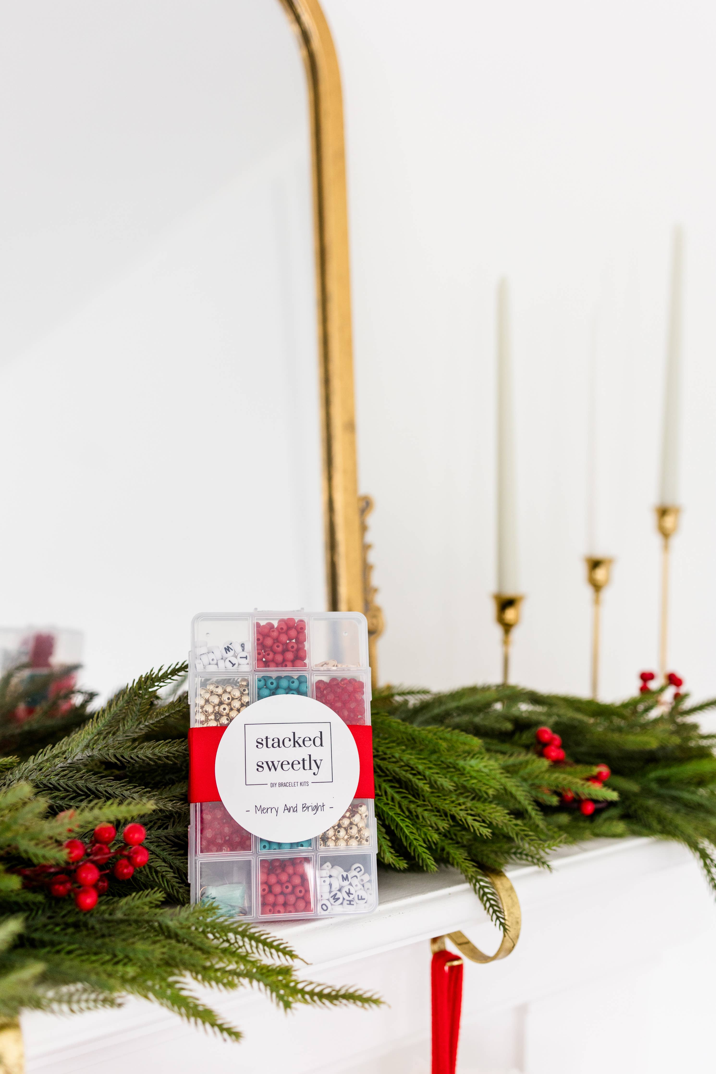 Christmas Merry & Bright Stretchy Bracelet Kit-11- Gift/Home-Stacked Sweetly-Usher & Co - Women's Boutique Located in Atoka, OK and Durant, OK