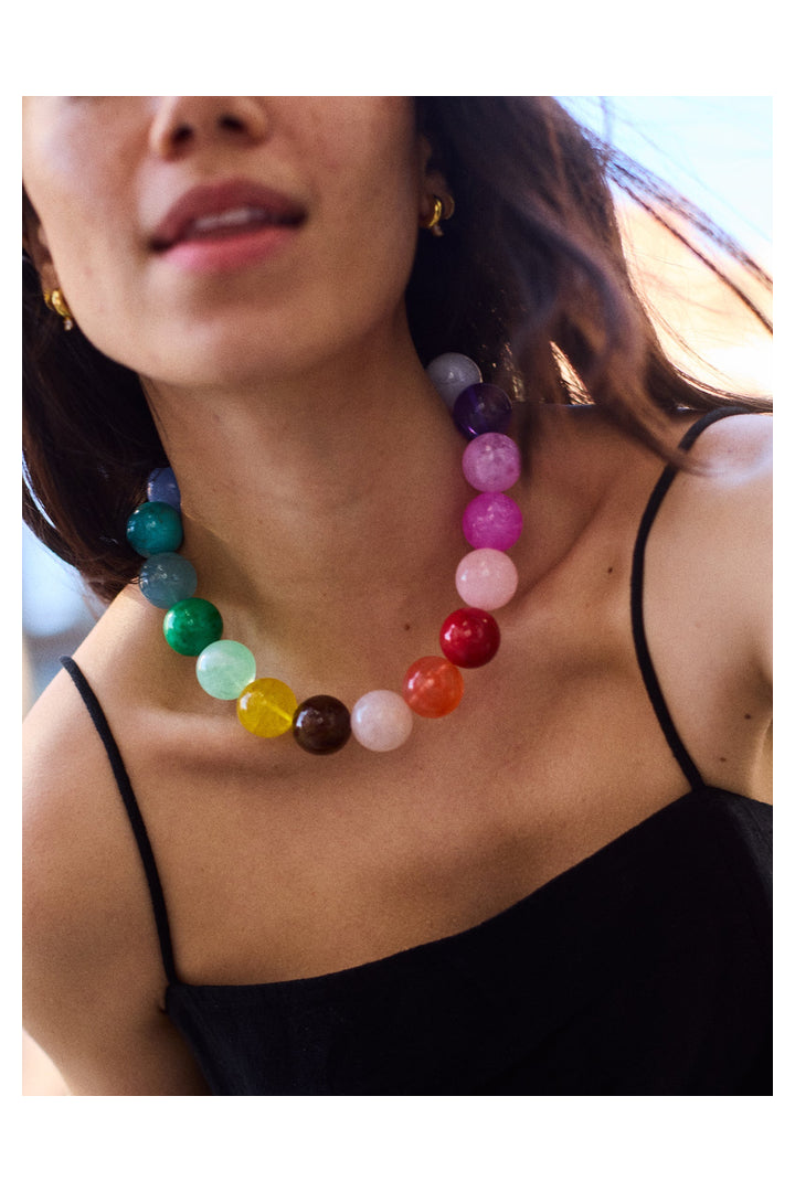 Baublebar: Jane Beaded Necklace - Rainbow-7- Jewelry-Baublebar-Usher & Co - Women's Boutique Located in Atoka, OK and Durant, OK