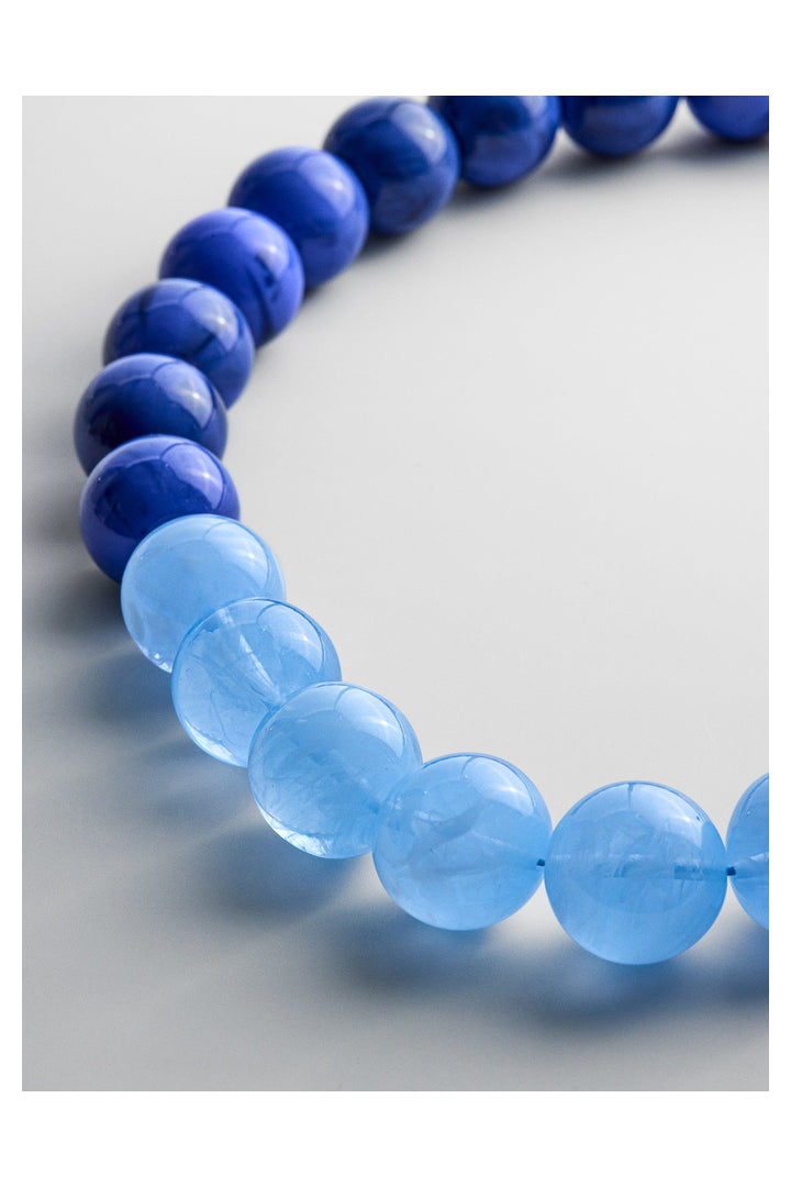 Baublebar: Jane Beaded Necklace - Lapis/Blue Lace Agate-7- Jewelry-Baublebar-Usher & Co - Women's Boutique Located in Atoka, OK and Durant, OK