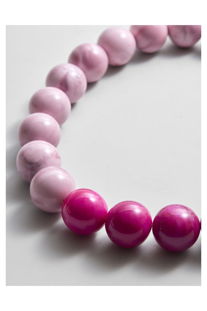 Baublebar: Jane Beaded Necklace - Dark Pink Quartz/Smoky Rose Quartz-7- Jewelry-Baublebar-Usher & Co - Women's Boutique Located in Atoka, OK and Durant, OK
