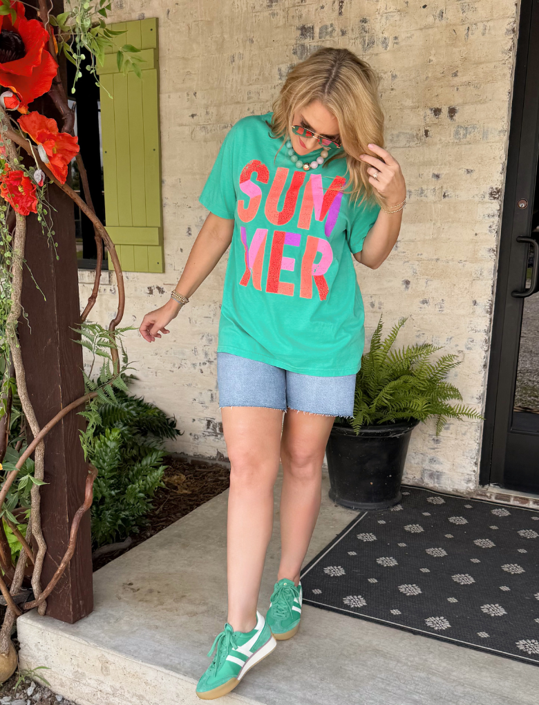 Colorblock Summer Tee-1- Tops-Pierce + Pine-Usher & Co - Women's Boutique Located in Atoka, OK and Durant, OK