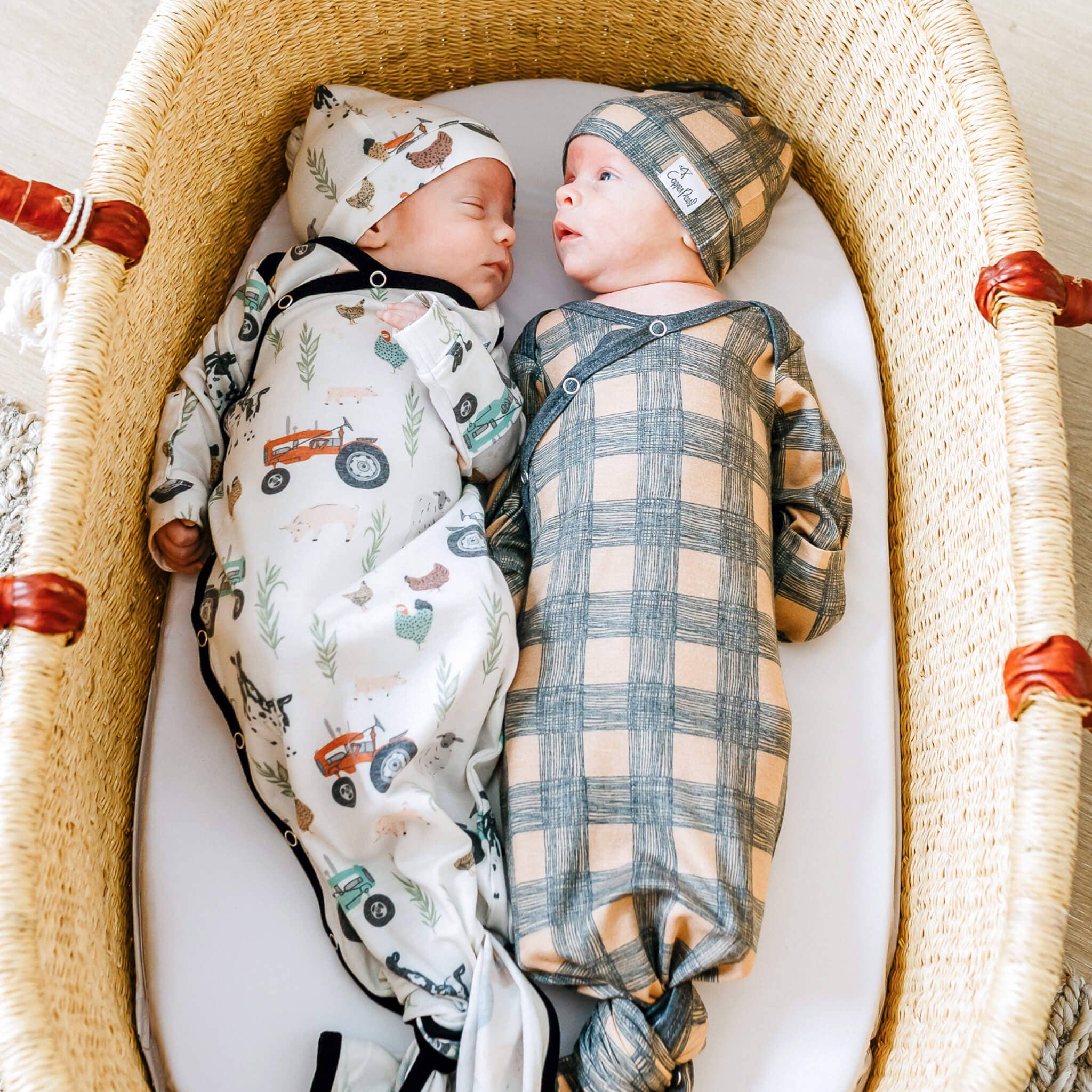 Copper Pearl: Newborn Knotted Gown - Jo-12- Baby/Kids/Men-Copper Pearl-Usher & Co - Women's Boutique Located in Atoka, OK and Durant, OK