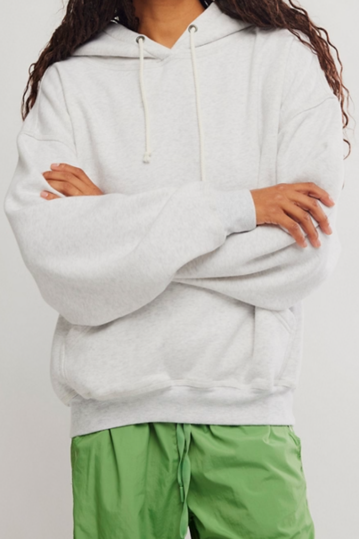 Free People Movement: Final Call Hoodie-White Heather Grey-1- Tops-Free People Movement-Usher & Co - Women's Boutique Located in Atoka, OK and Durant, OK