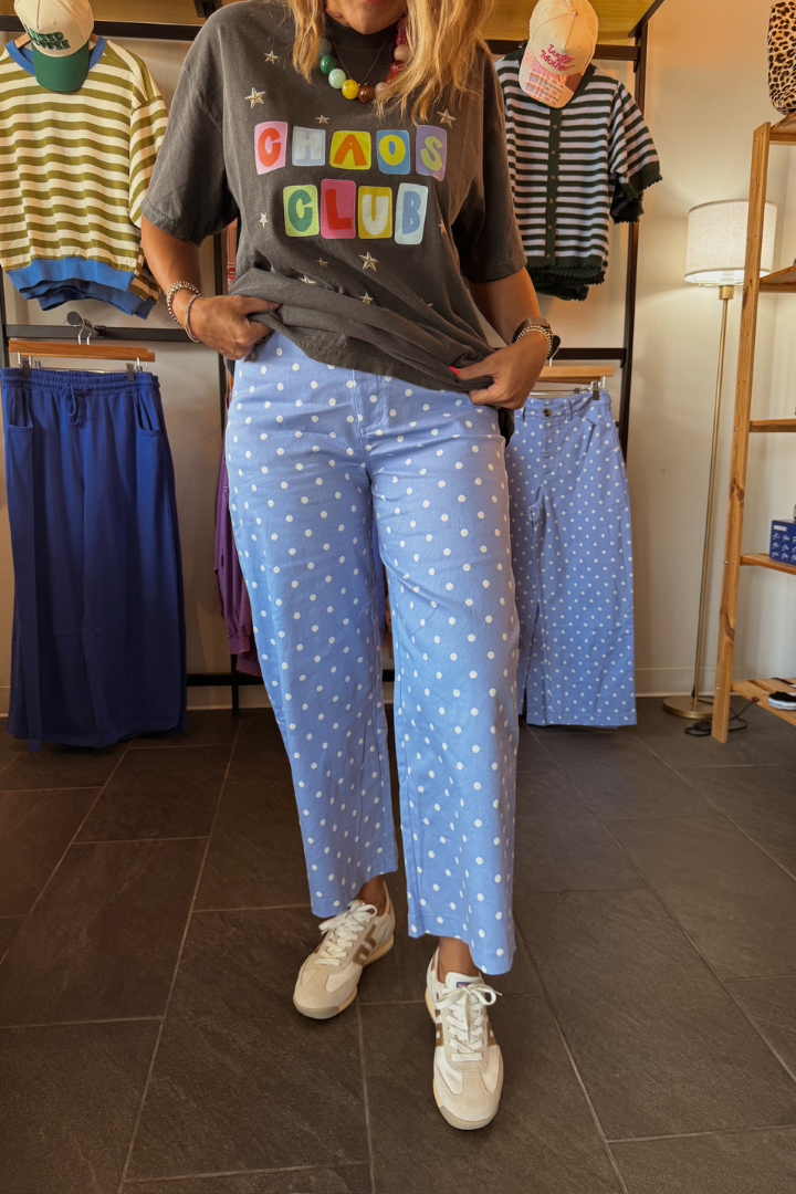 Villa Polka Dot Pants-4- Bottoms-Glam-Usher & Co - Women's Boutique Located in Atoka, OK and Durant, OK