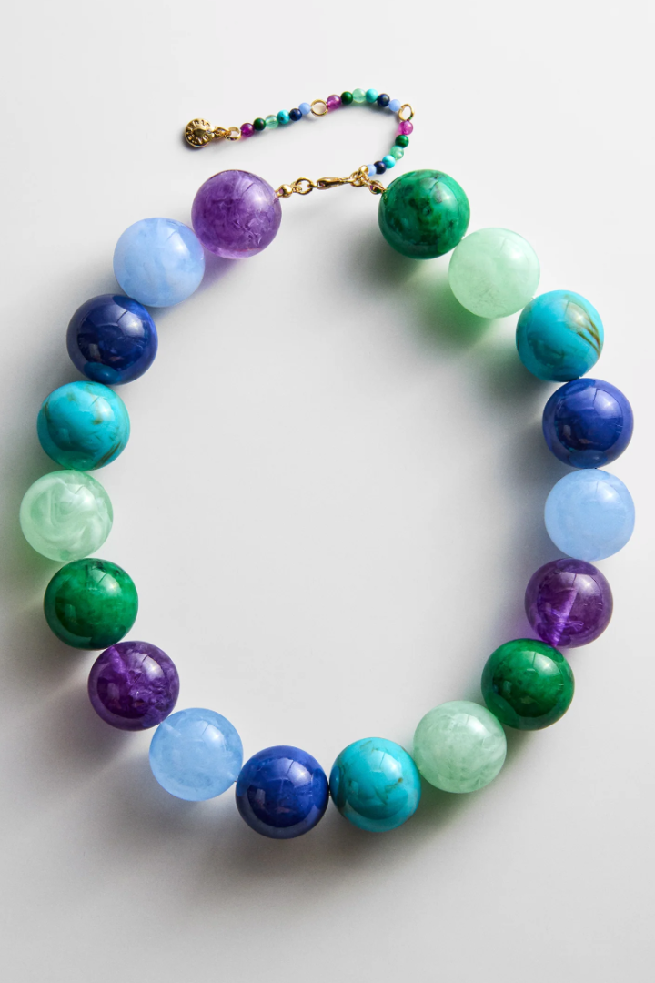 Baublebar: Jane Beaded Necklace - Blue/Purple Multi-7- Jewelry-Baublebar-Usher & Co - Women's Boutique Located in Atoka, OK and Durant, OK