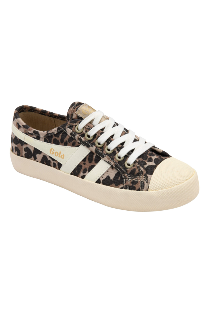 Gola: Coaster Leopard Trainer- Tan/Off White-9- Shoes-GOLA-Usher & Co - Women's Boutique Located in Atoka, OK and Durant, OK