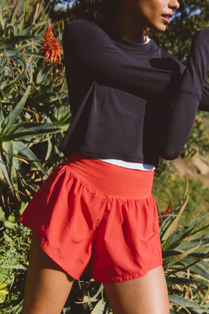 FP Movement: Carpe Diem Shorts-Grapefruit-4- Bottoms-Free People Movement-Usher & Co - Women's Boutique Located in Atoka, OK and Durant, OK