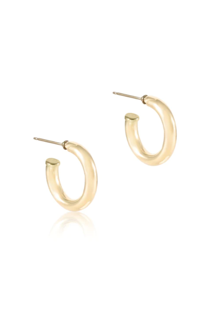 enewton: 1" Post Gold Hoop-4mm Smooth-7- Jewelry-ENEWTON-Usher & Co - Women's Boutique Located in Atoka, OK and Durant, OK