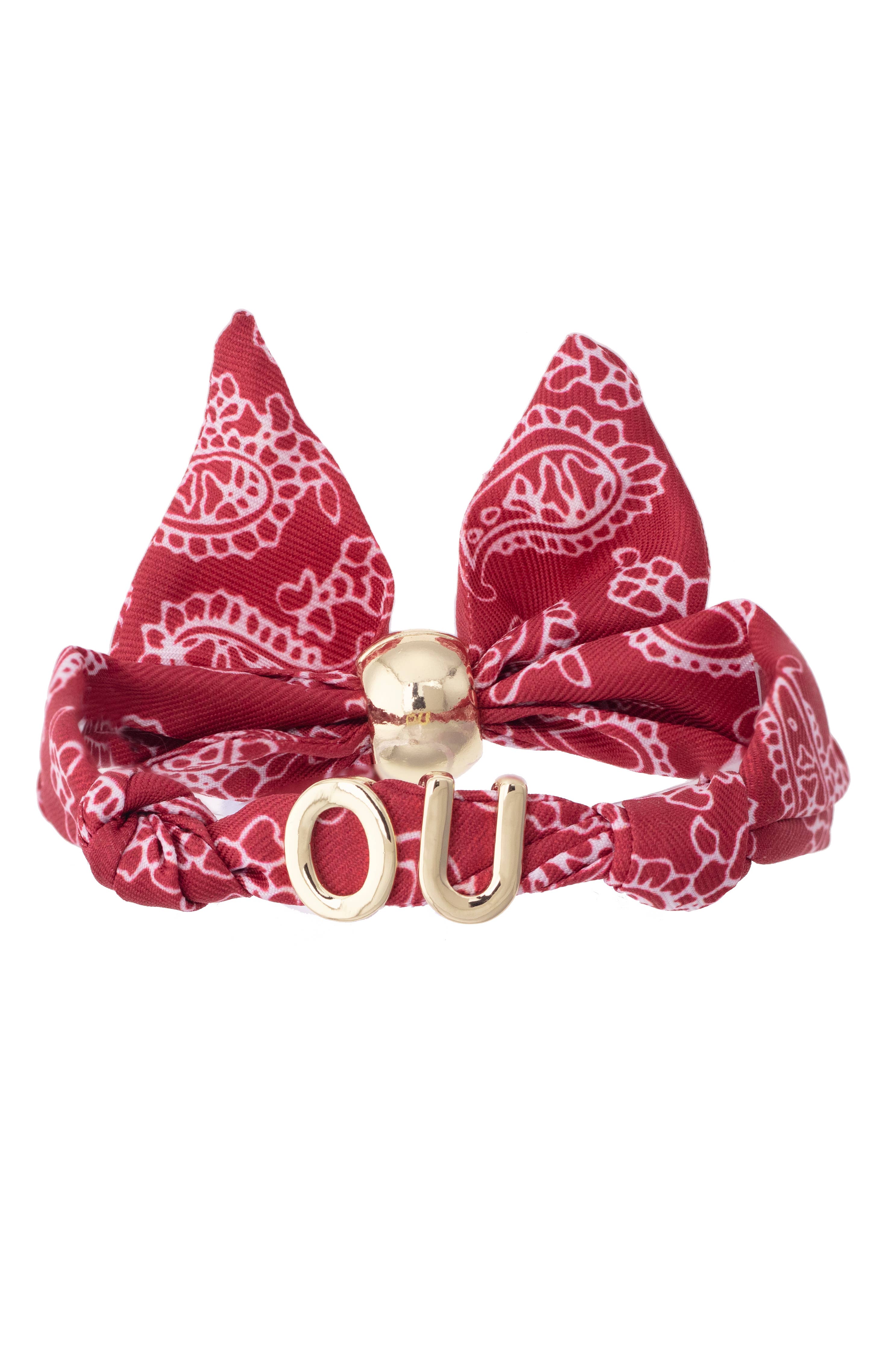 Oklahoma Sooners Bandana Slider Bracelet-7- Jewelry-Canvas Style-Usher & Co - Women's Boutique Located in Atoka, OK and Durant, OK