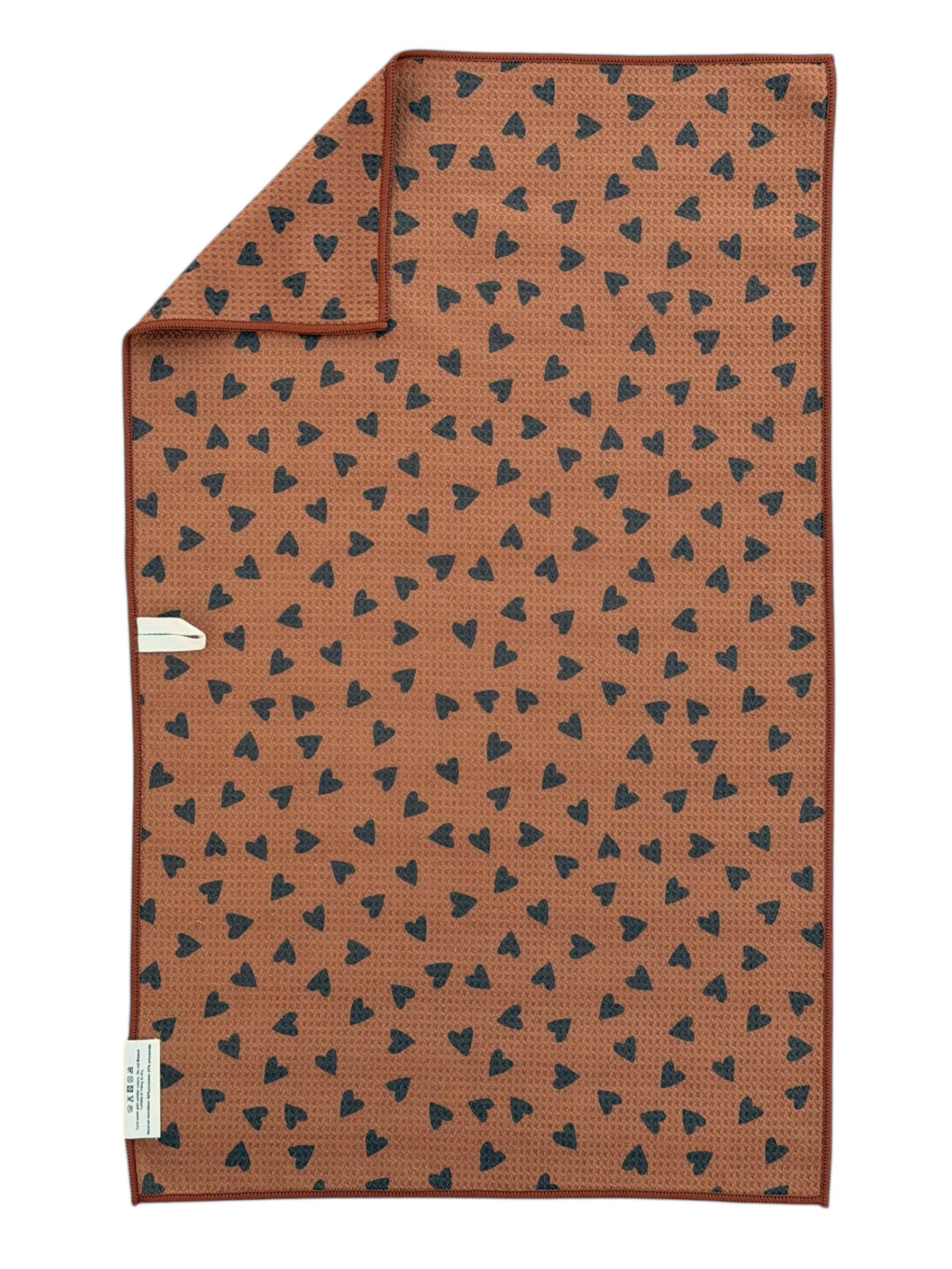 Crae: Double-Sided Hand Towel-Espresso My Heart-11- Gift/Home-Crae.Home-Usher & Co - Women's Boutique Located in Atoka, OK and Durant, OK