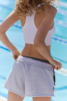 Free People Movement: Knockout Shorts - White Heather Grey-4- Bottoms-Free People Movement-Usher & Co - Women's Boutique Located in Atoka, OK and Durant, OK