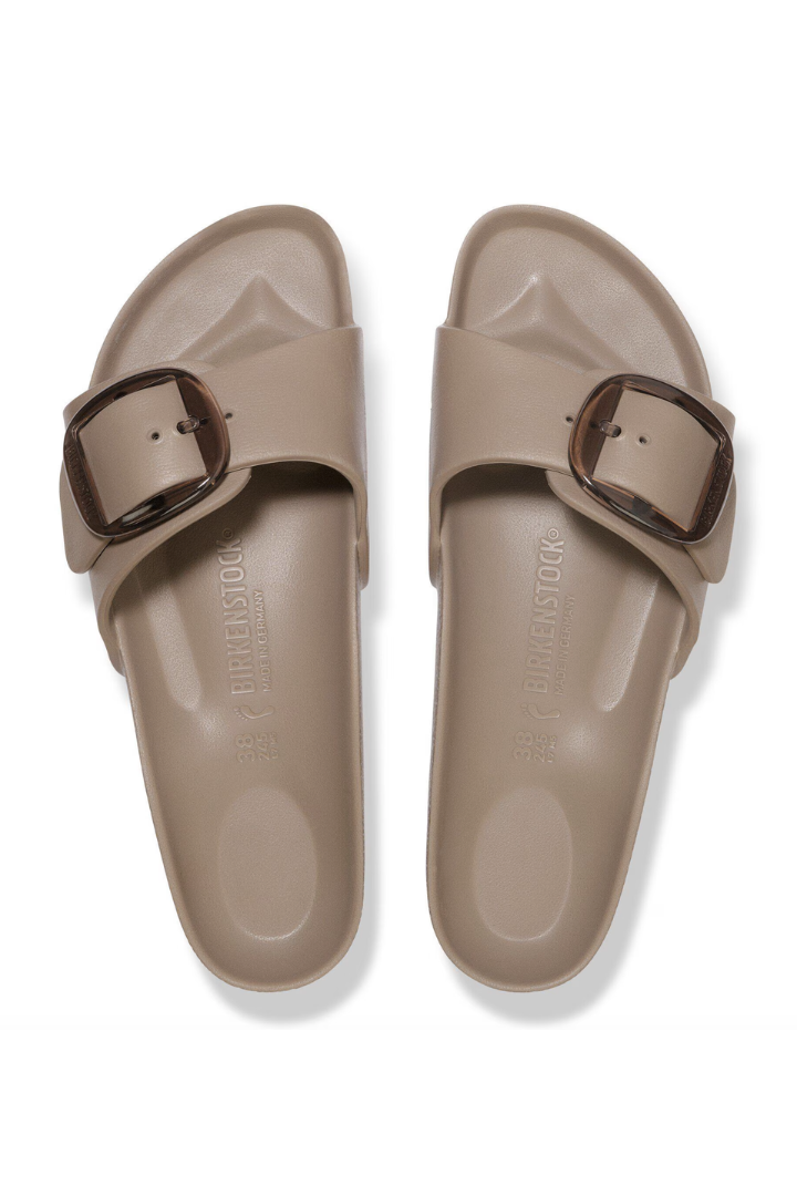 Birkenstock: Madrid Big Buckle Eva - Gray Taupe N-9- Shoes-Birkenstock-Usher & Co - Women's Boutique Located in Atoka, OK and Durant, OK