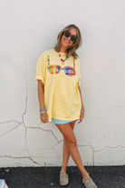 Bikini Tee-yellow/multi-1- Tops-Etta + East-Usher & Co - Women's Boutique Located in Atoka, OK and Durant, OK