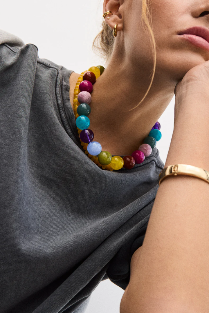 Baublebar: Jane Beaded Necklace - Multi-7- Jewelry-Baublebar-Usher & Co - Women's Boutique Located in Atoka, OK and Durant, OK