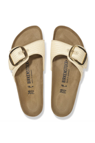 Birkenstock: Madrid Big Buckle-Textile Raffia Natural-9- Shoes-BIRKENSTOCK-Usher & Co - Women's Boutique Located in Atoka, OK and Durant, OK