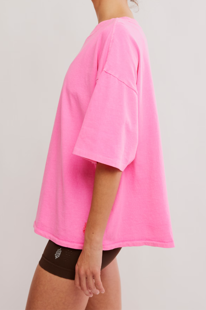 Free People Movement: Tackle Tee-Hot Pink-1- Tops-Free People Movement-Usher & Co - Women's Boutique Located in Atoka, OK and Durant, OK