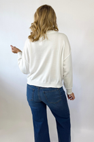 Long-Sleeve Crew Sweater-Ivory-1- Tops-Glam-Usher & Co - Women's Boutique Located in Atoka, OK and Durant, OK