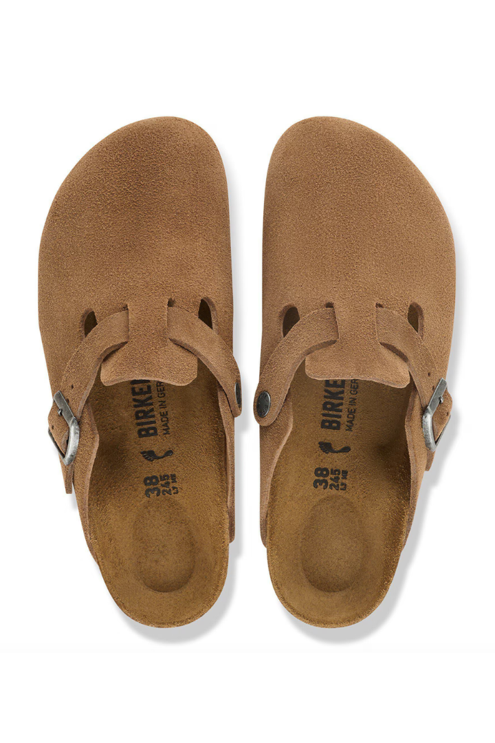Birkenstock: Boston-Dark Tea Suede-9- Shoes-BIRKENSTOCK-Usher & Co - Women's Boutique Located in Atoka, OK and Durant, OK