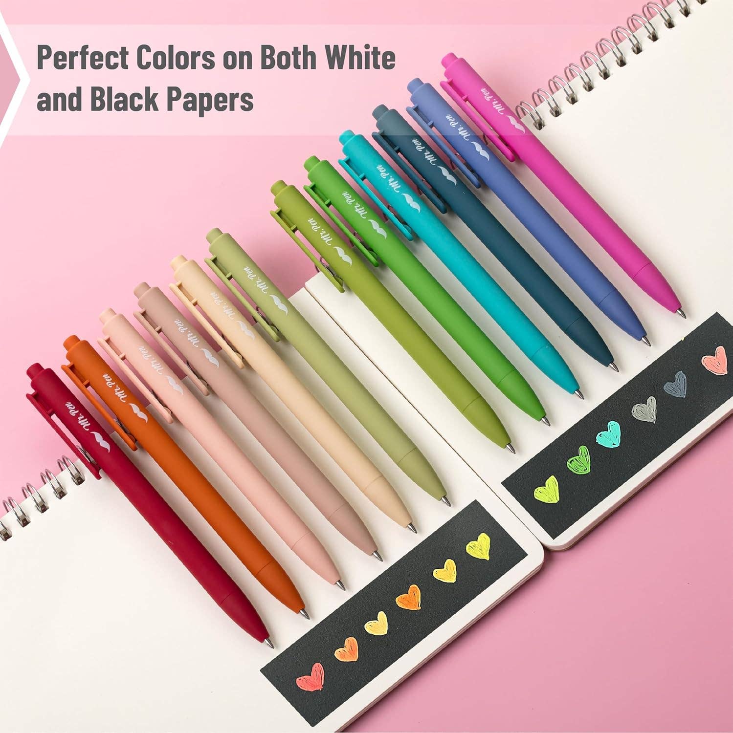 Cute 12-Pack Retractable Gel Pens with Colored Ink-11- Gift/Home-Mr. Pen-Usher & Co - Women's Boutique Located in Atoka, OK and Durant, OK