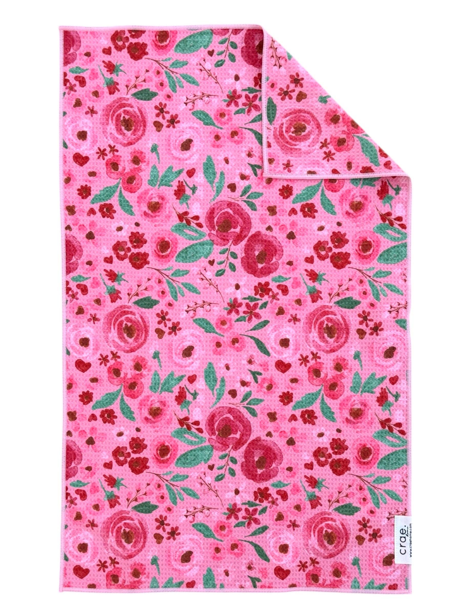 Crae: Double-Sided Hand Towel-Lush Blooms-11- Gift/Home-Crae.Home-Usher & Co - Women's Boutique Located in Atoka, OK and Durant, OK