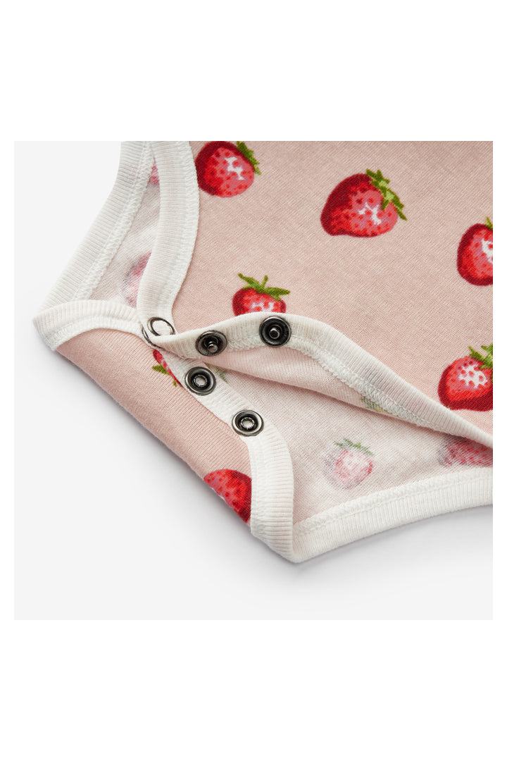 Milkbarn: Organic Cotton One Piece - Strawberry-12- Baby/Kids/Men-Milkbarn-Usher & Co - Women's Boutique Located in Atoka, OK and Durant, OK