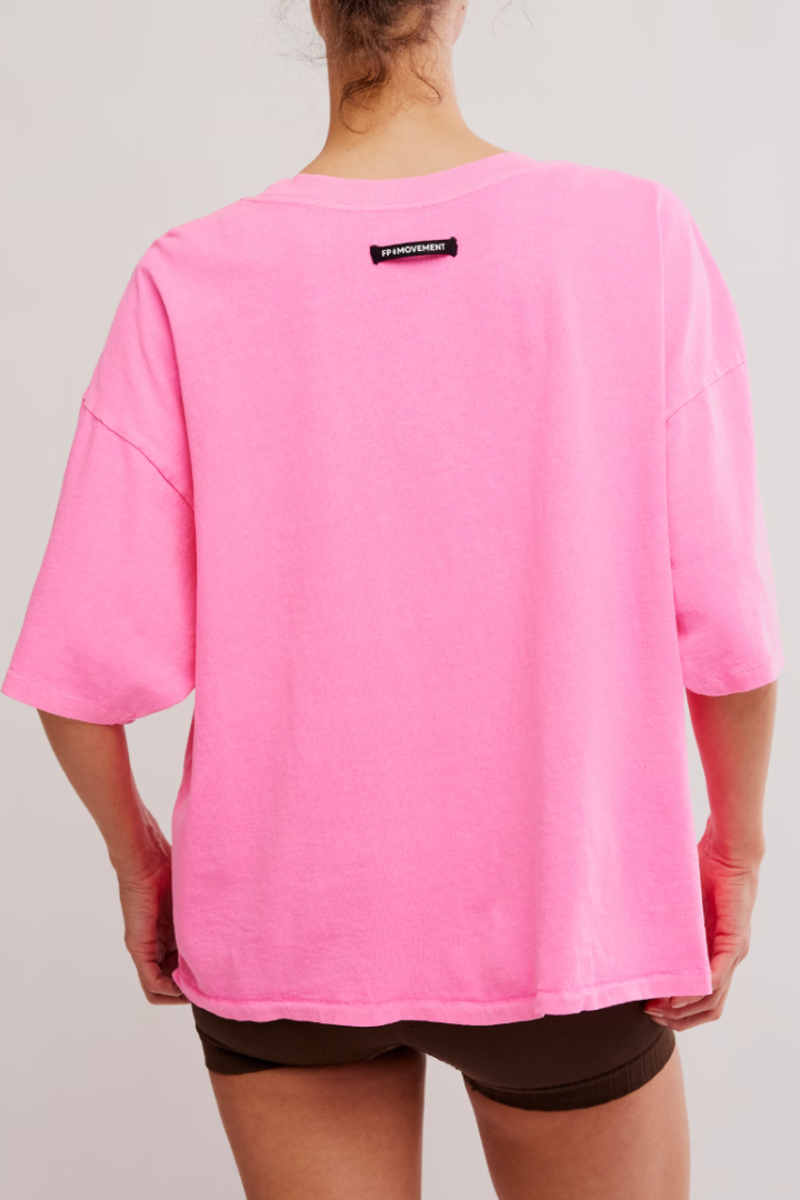 Free People Movement: Tackle Tee-Hot Pink-1- Tops-Free People Movement-Usher & Co - Women's Boutique Located in Atoka, OK and Durant, OK