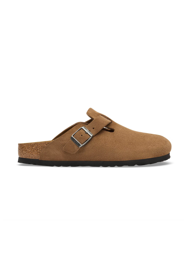 Birkenstock: Boston-Dark Tea Suede-9- Shoes-BIRKENSTOCK-Usher & Co - Women's Boutique Located in Atoka, OK and Durant, OK