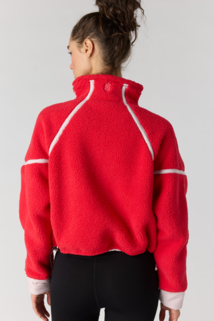 FP Movement: Mountain High 1/2 Zip-Candy Apple W/ Pearl-2- Tops Over-Free People Movement-Usher & Co - Women's Boutique Located in Atoka, OK and Durant, OK