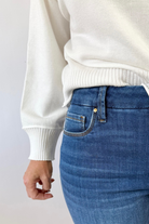 Long-Sleeve Crew Sweater-Ivory-1- Tops-Glam-Usher & Co - Women's Boutique Located in Atoka, OK and Durant, OK