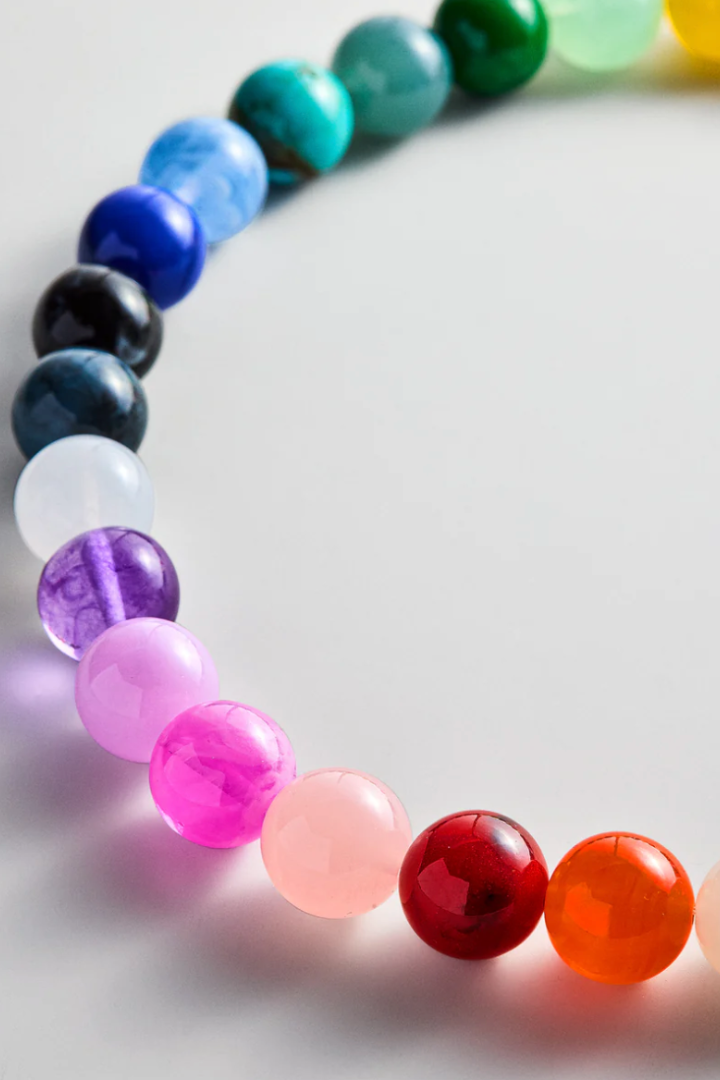 Baublebar: Mini Jane Beaded Necklace - Rainbow-7- Jewelry-Baublebar-Usher & Co - Women's Boutique Located in Atoka, OK and Durant, OK