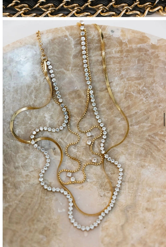 Adjustable Leah Necklace-Gold-7- Jewelry-CHANSUTTPEARLS-Usher & Co - Women's Boutique Located in Atoka, OK and Durant, OK