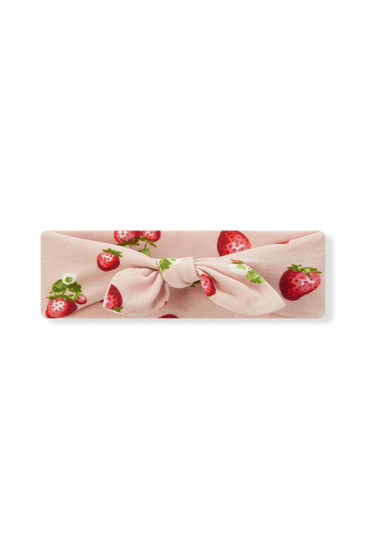 Milkbarn: Organic Cotton Knotted Headband - Strawberry-12- Baby/Kids/Men-Milkbarn-Usher & Co - Women's Boutique Located in Atoka, OK and Durant, OK