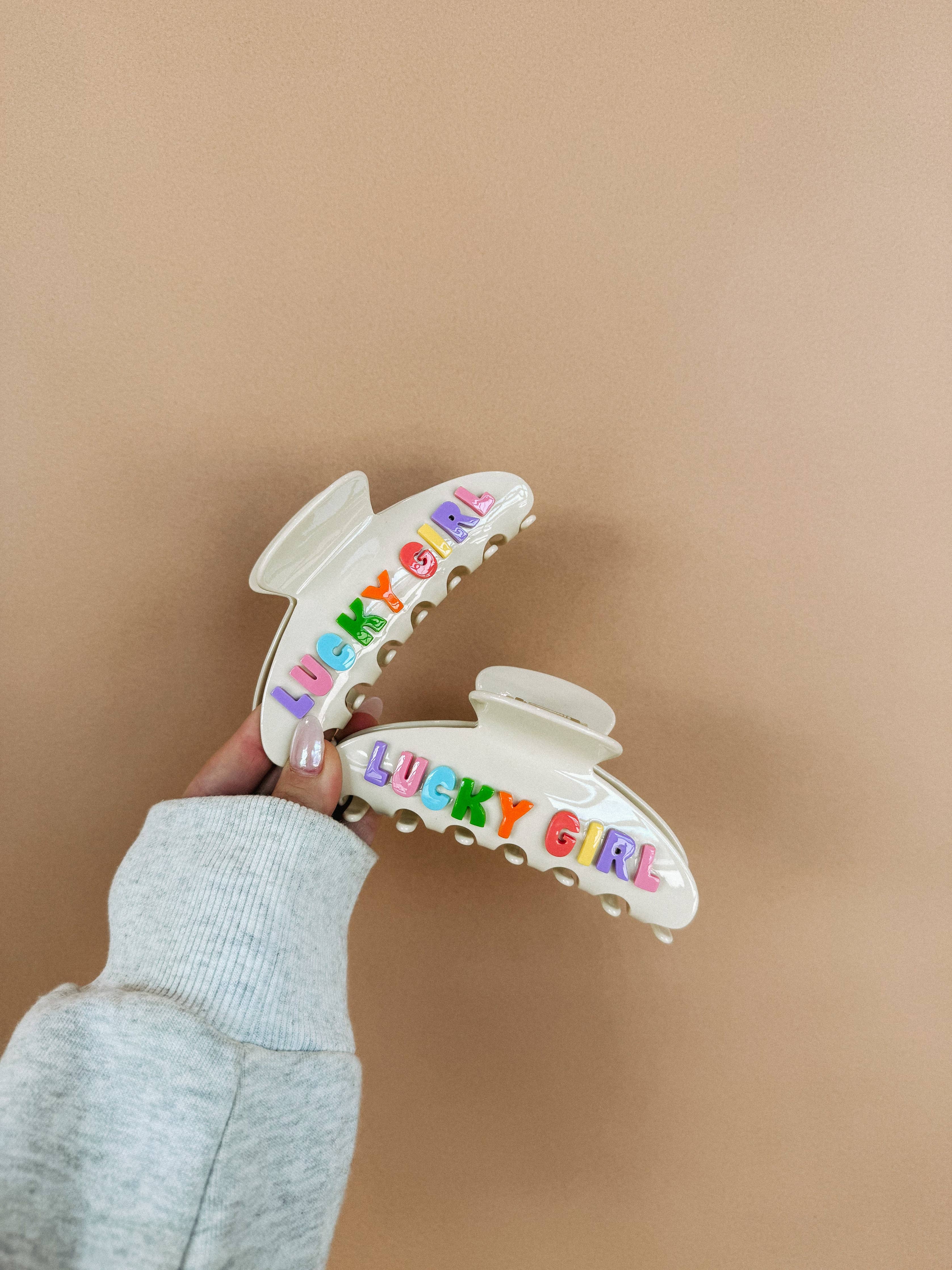 Multicolor Lucky Girl Hair Clip-8- Accessory-ETTA & EAST-Usher & Co - Women's Boutique Located in Atoka, OK and Durant, OK