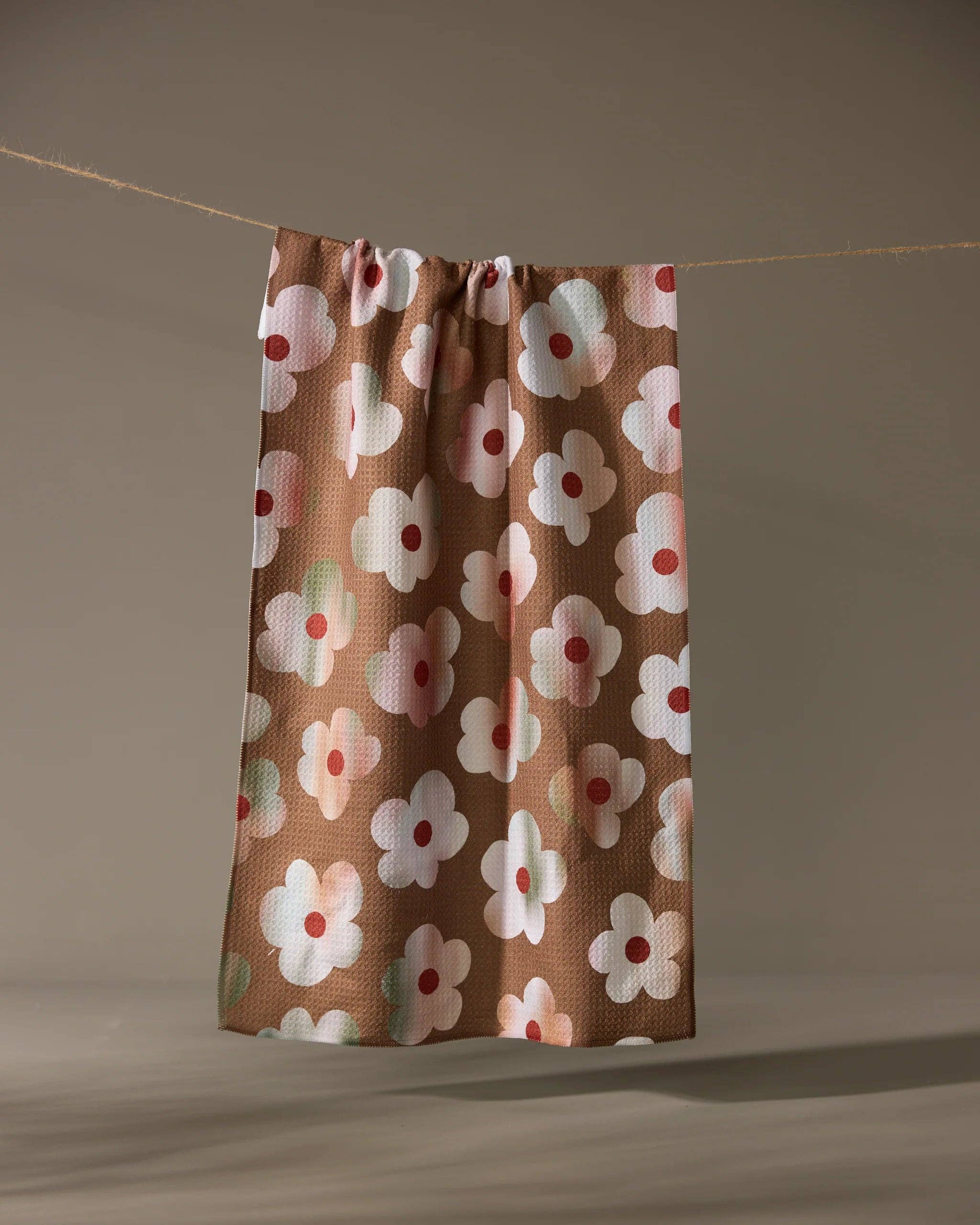 GEOMETRY: Brushed Bouquet Brown Tea Towel-11- Gift/Home-Geometry-Usher & Co - Women's Boutique Located in Atoka, OK and Durant, OK