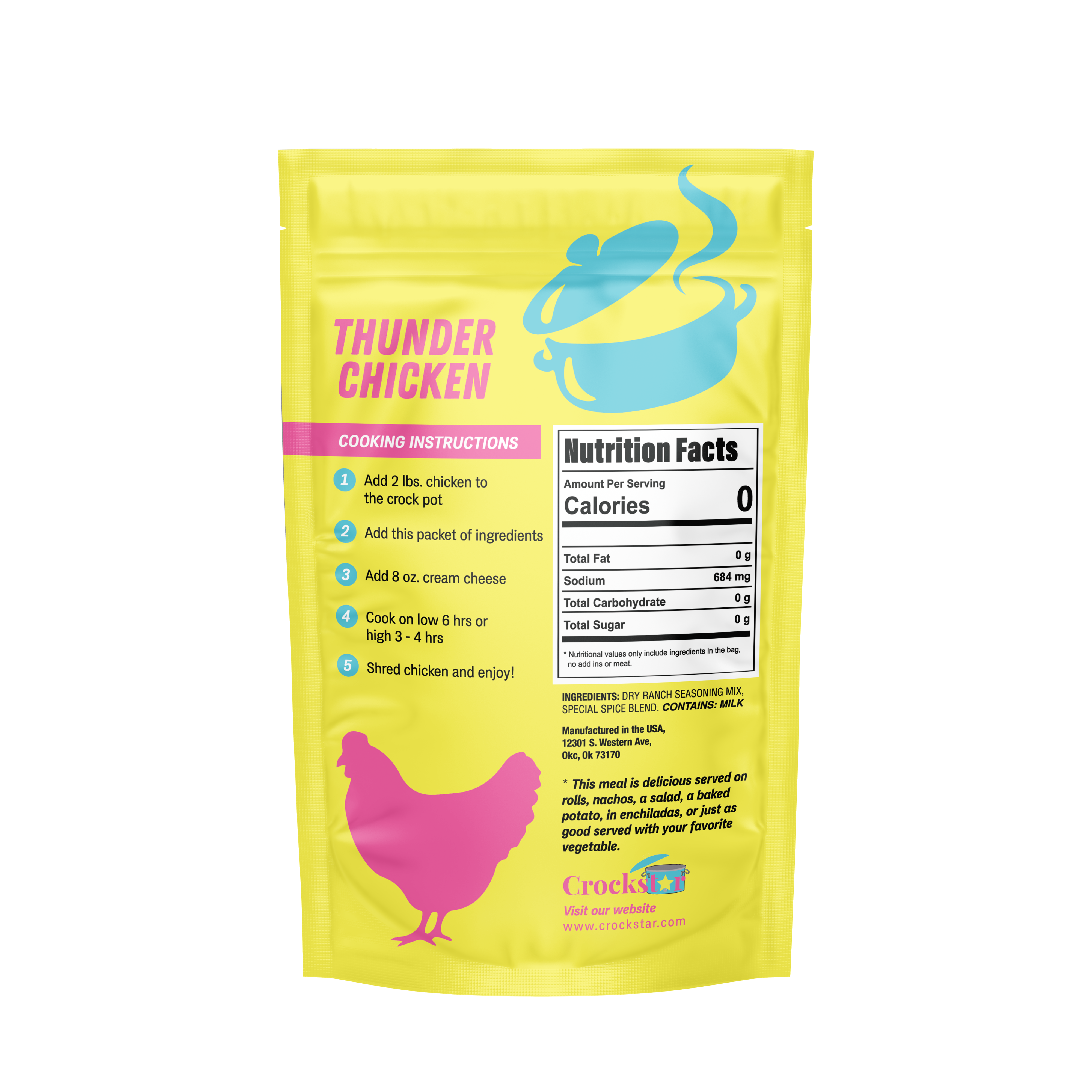 Thunder Chicken-11- Gift/Home-Crockstar Dinner Club-Usher & Co - Women's Boutique Located in Atoka, OK and Durant, OK