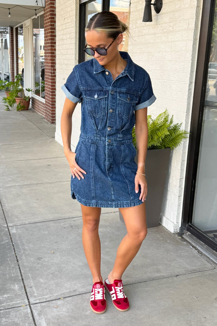 DAZE: Topanga Short Sleeve Dress-Rush-6- Dress/Romp/Jump-DAZE-Usher & Co - Women's Boutique Located in Atoka, OK and Durant, OK