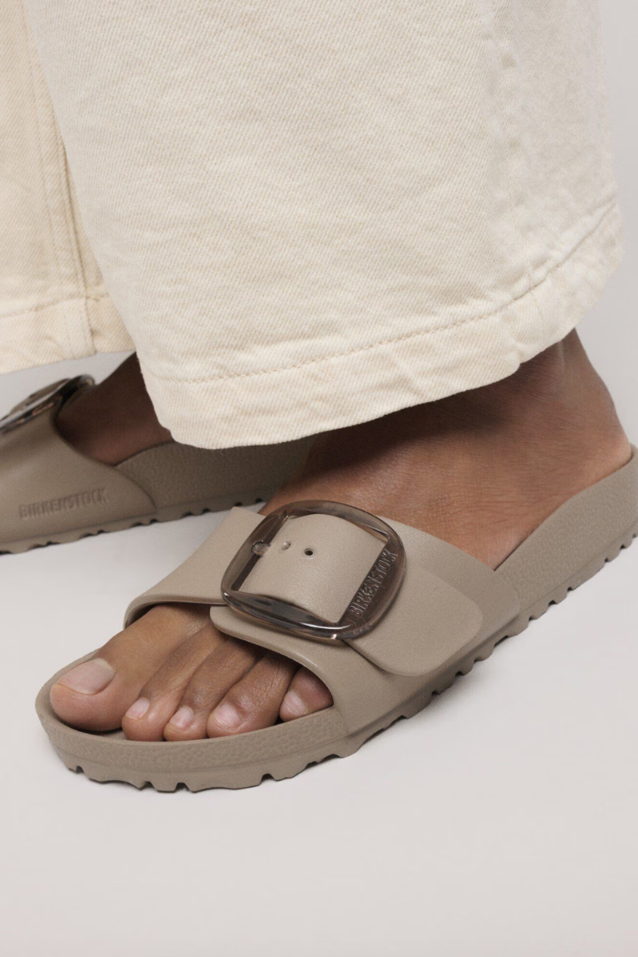 Birkenstock: Madrid Big Buckle Eva - Gray Taupe N-9- Shoes-Birkenstock-Usher & Co - Women's Boutique Located in Atoka, OK and Durant, OK