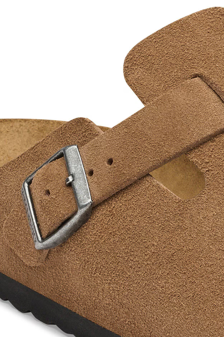 Birkenstock: Boston-Dark Tea Suede-9- Shoes-BIRKENSTOCK-Usher & Co - Women's Boutique Located in Atoka, OK and Durant, OK