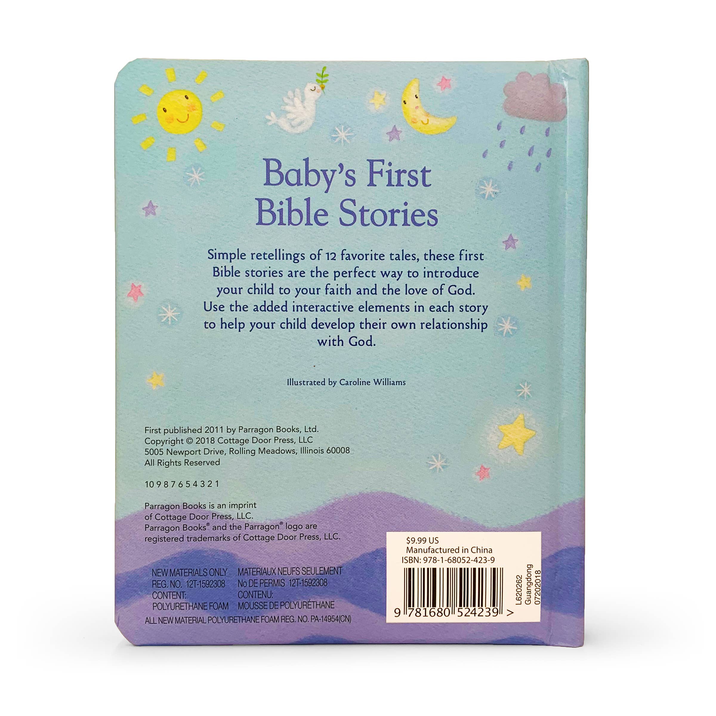 Baby's First Bible Stories Keepsake Board Book-12- Baby/Kids/Men-Cottage Door Press-Usher & Co - Women's Boutique Located in Atoka, OK and Durant, OK