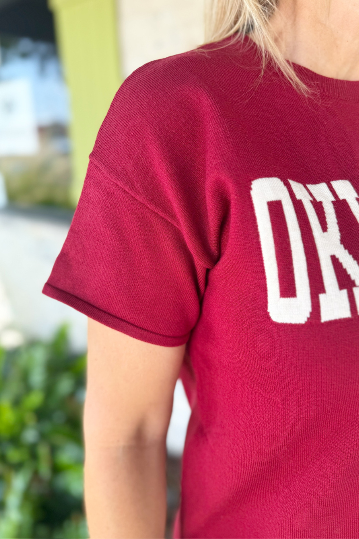 Oklahoma Game Day Sweater-1- Tops-Tea n Rose-Usher & Co - Women's Boutique Located in Atoka, OK and Durant, OK