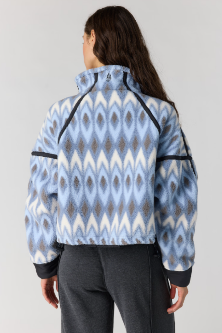 FP Movement: Mountain High Printed 1/2 Zip Fleece-Argyle-2- Tops Over-Free People Movement-Usher & Co - Women's Boutique Located in Atoka, OK and Durant, OK