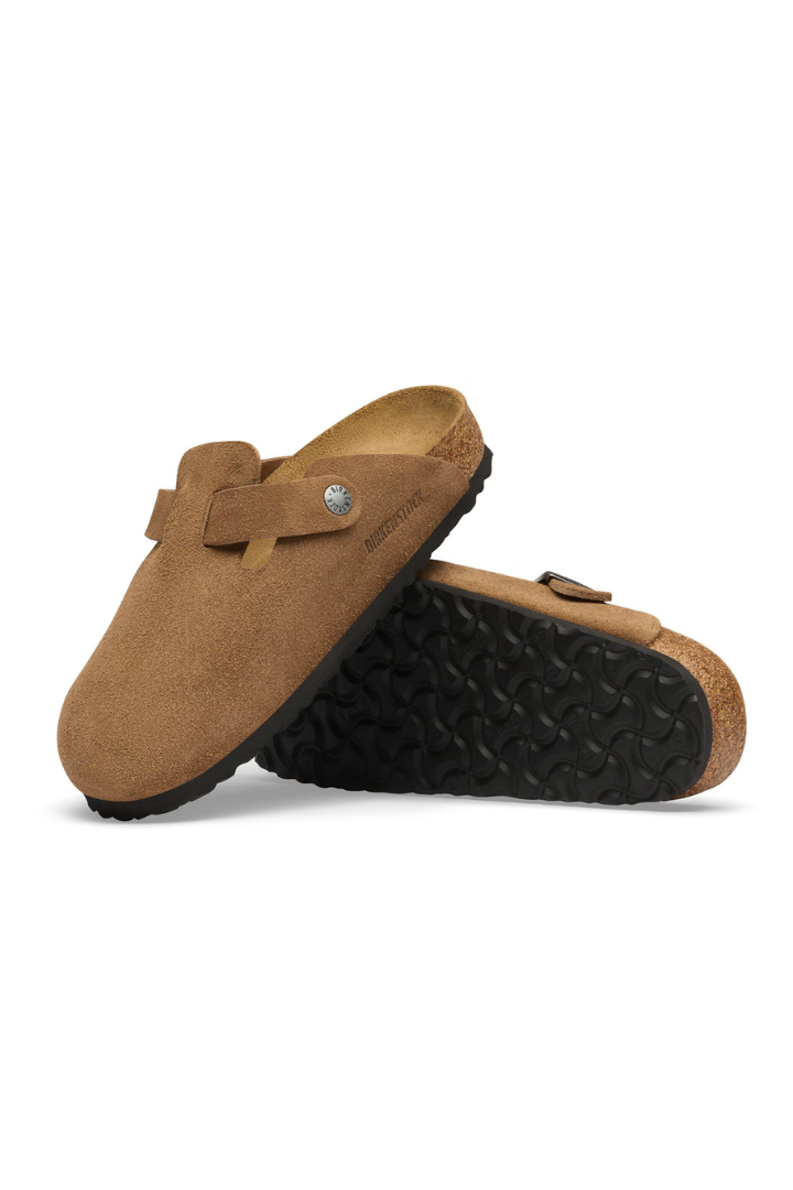 Birkenstock: Boston-Dark Tea Suede-9- Shoes-BIRKENSTOCK-Usher & Co - Women's Boutique Located in Atoka, OK and Durant, OK