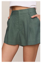 Z Supply: Vantage Linen Short - Everglade-4- Bottoms-Z Supply-Usher & Co - Women's Boutique Located in Atoka, OK and Durant, OK