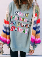 Filthy Animal Sweatshirt-1- Tops-Etta + East-Usher & Co - Women's Boutique Located in Atoka, OK and Durant, OK