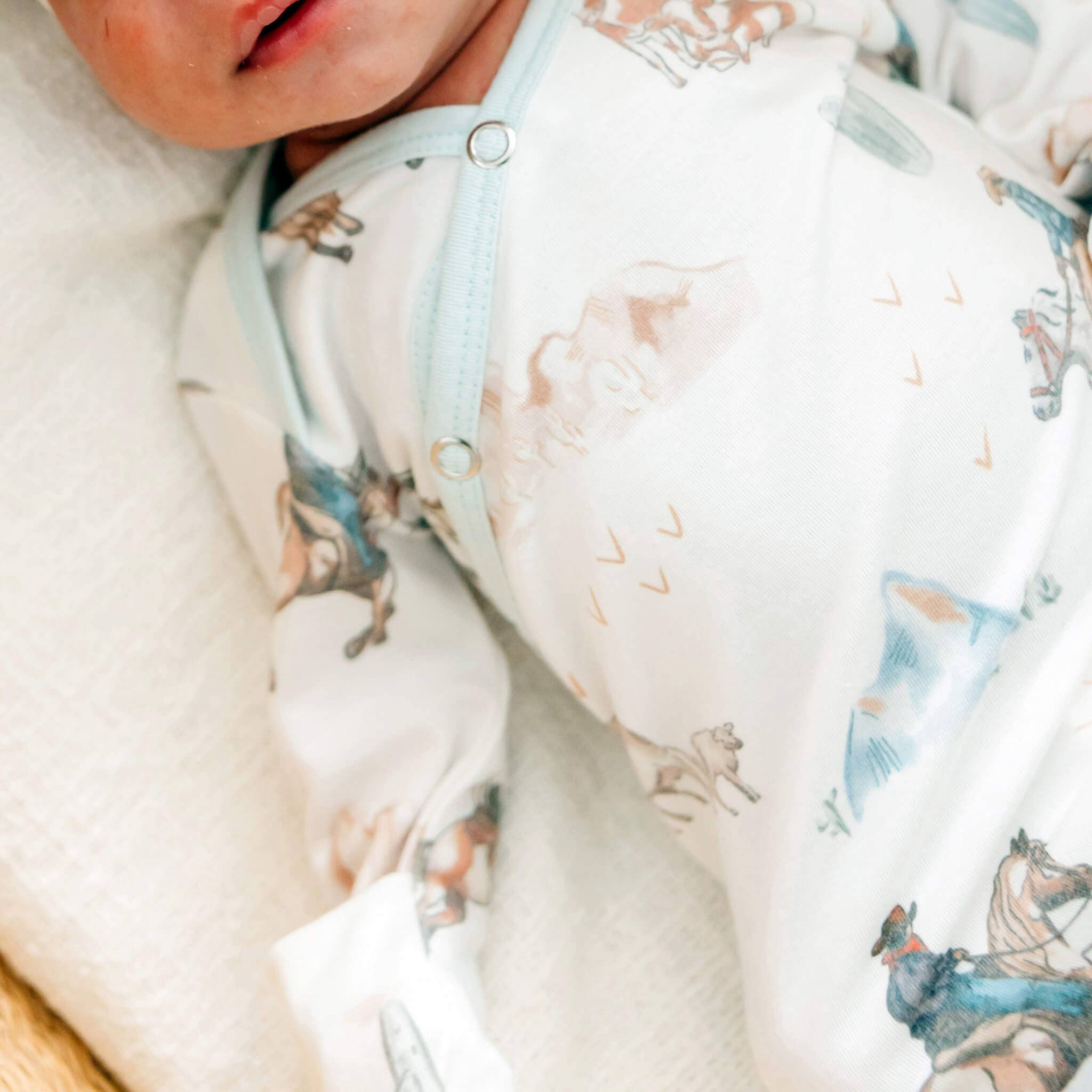 Copper Pearl: Newborn Knotted Gown - Boone-12- Baby/Kids/Men-Copper Pearl-Usher & Co - Women's Boutique Located in Atoka, OK and Durant, OK