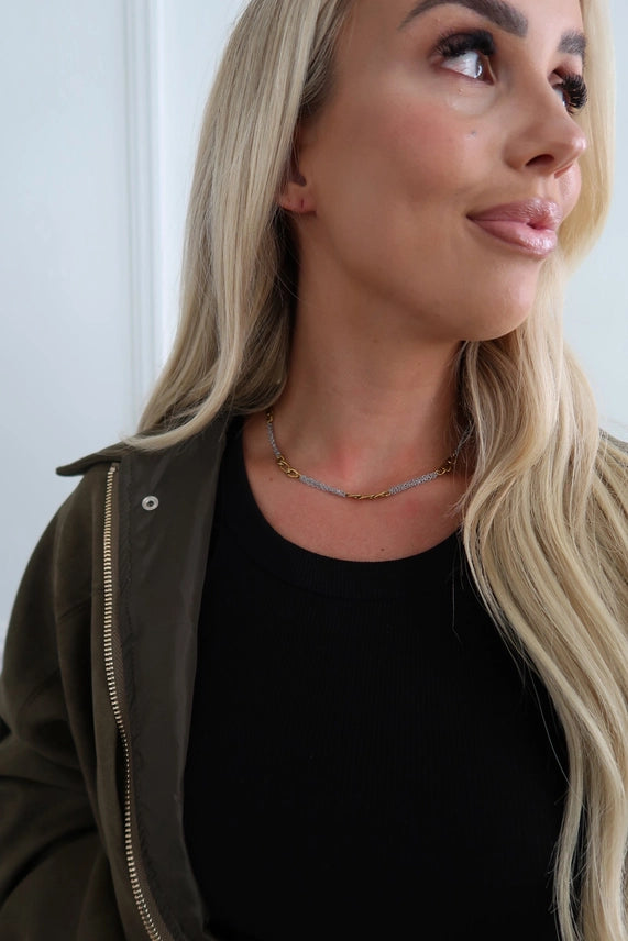 Adjustable Grace Necklace-Two Tone-7- Jewelry-ChanSutt Pearls-Usher & Co - Women's Boutique Located in Atoka, OK and Durant, OK